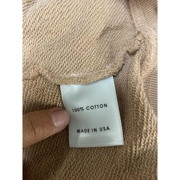 SIXTHREESEVEN Women's The Raglan Crewneck Sweatshirt in Nude Pink Size Large 4-1 - Picture 3 of 5